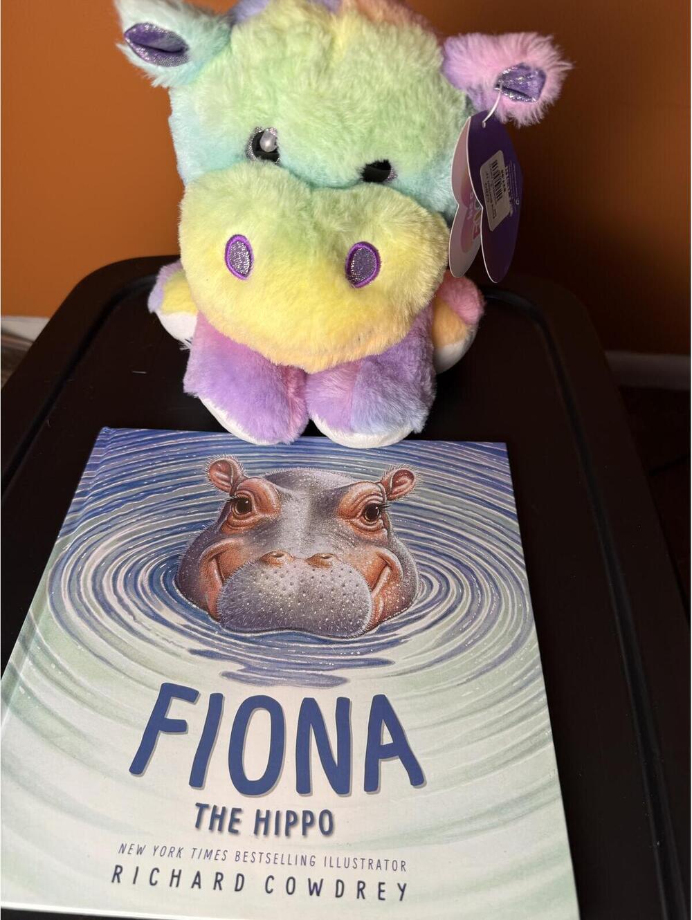 Rainbow Hippo Plush with Fiona the Hippo Book Cincinnati ZOO